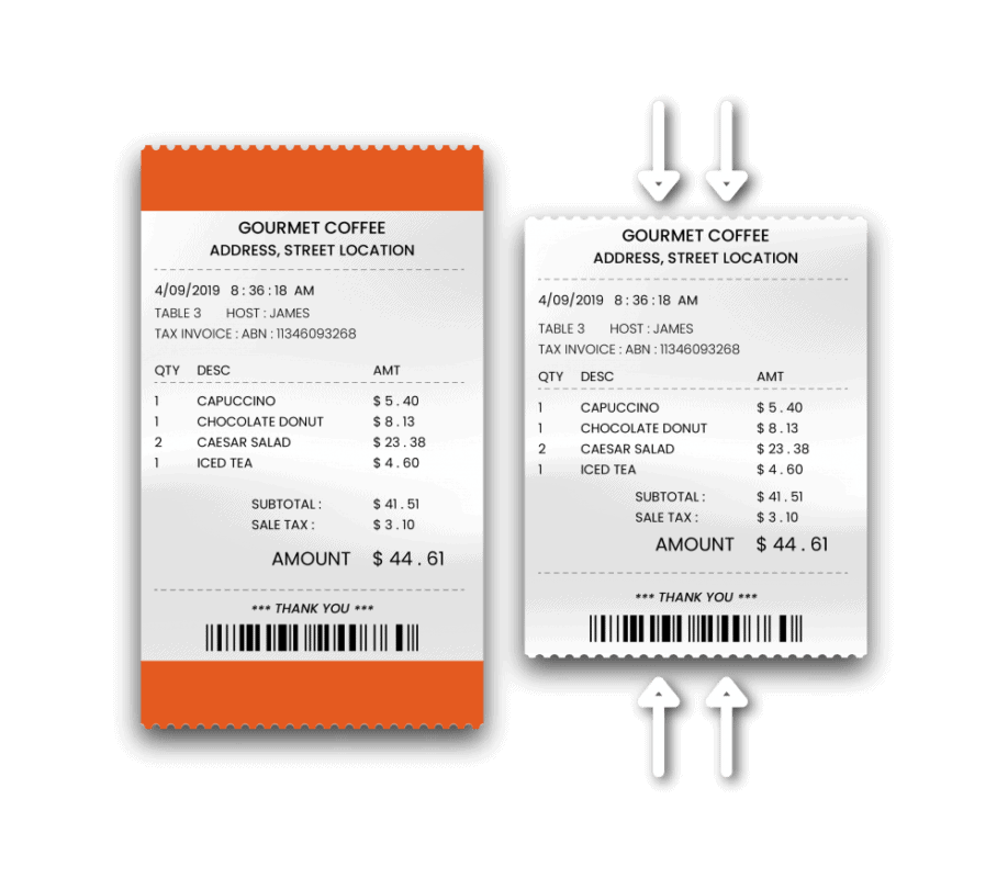 Ticket impresora térmica