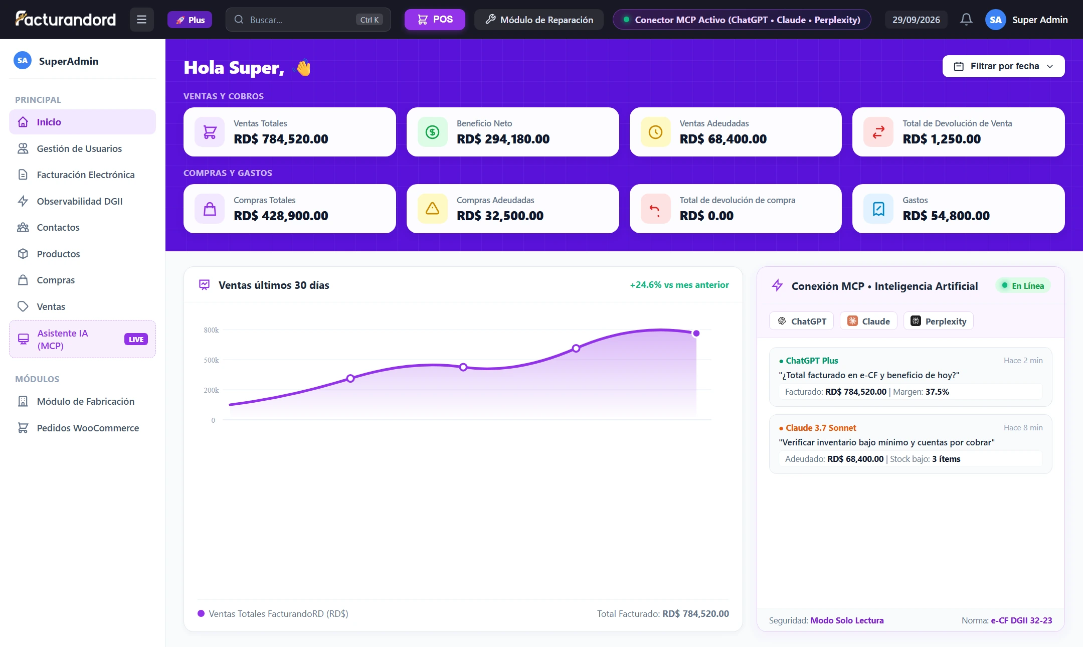 FacturandoRD MCP - Conecta tu facturación e inventario con ChatGPT y Claude
